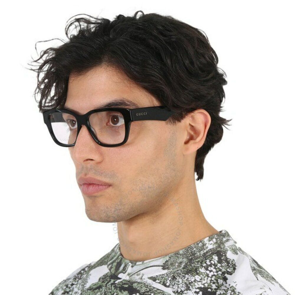 NEW Gucci GG1428O 004 Black Square Men Eyeglasses GG 1428O